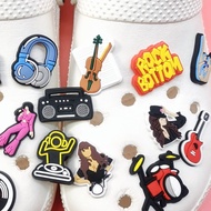 Jibitz Letters Rock Bottom design Pins Fashion Singer Series Shoes Accessories Women Jibbits Charm H