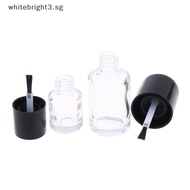 【whitebright】 Reusable Empty Glass Nail Polish Bottle With Brush 5ml 10ml 15ml Nail Oil Bottles for 