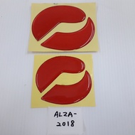 (1PAIR ALZA-2018) LOGO EMBLEM STICKER FRONT & REAR SET FOR PERODUA ALZA 2018'-2022'