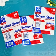 10sheets Bright Pale Cream Vellum Board 200gsm 8.5x11" 8.3x11.7" 8.5x13"