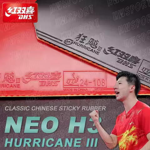 Original DHS Hurricane 3 Neo Table Tennis Rubber Sticky Professional Ping Pong Rubber No Need for a 