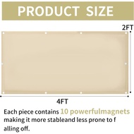 4 Pcs Fluorescent Light Covers - Light Covers for Ceiling Lights Classroom, Magnetic Light Filters f