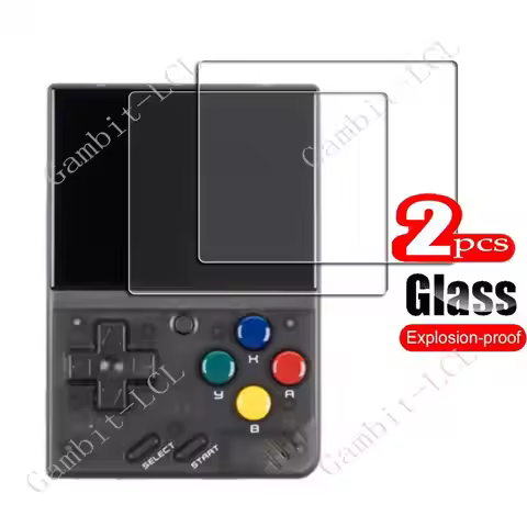 2PCS FOR Anbernic RG35XX 3.5" RG35XX+ Plus Tempered Glass Protective RG35XXplus AnbernicRG35XX 9H HD