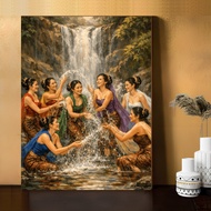 7 Angels Poster Painting Style Wall Decoration MDF Material