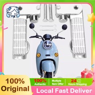 1Pair Aluminum Alloy Ebike Pedal Set Foot Rest Foldable Footrest Pedal Replacement for Ebike Bicycle