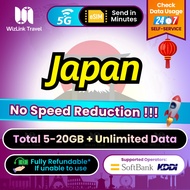 【Japan eSIM】Japan eSIM Japan Travel eSIM Japan | Total 5-20GB High Speed 5G | KDDI & Softbank High S