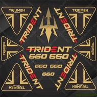 Triumph | For Triumph Trident 660 2025 Sticker Motorcycle Stickers Trident 660 Logo Decal Exhaust Ta