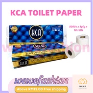 READY STOCK[100% Pure Pulp] KCA Bathroom Tissue Toilet Roll 8000 Ply x 3Ply x 10 Rolls