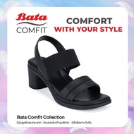 Bata บาจา Comfit รองเท้ารัดส้นเพื่อสุขภาพ รองรับน้ำหนักเท้า สำหรับผู้หญิง รุ่น SOFT PLUS สีดำ 7016114 สีเบจ 7018114