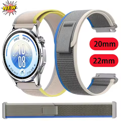 20mm 22mm Trail Nylon Loop Band for Huawei Watch GT7 6 5 4 GT7 Pro 46mm GT Runner 2 Bracelet Amazfit