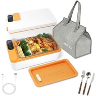 Wireless Electric Lunch Box, Battery Powered Heating Lunch Box, Food Heater, 1 Liter Capacity, Adjus