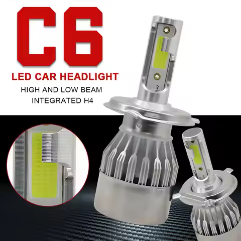 2x H7 LED H11 H4 Hi/Lo H1 H3 H8 HB1 HB3 HB4 HB5 HIR2 H13 H27 9005 9006 Car Headlight Bulbs 6000KCOB