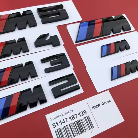 3D ABS Car Body Side Badge Body Rear Trunk Decor Sticker For BMW M M1 M2 M3 M4 M5 M6 E26 E30 E46 E60