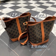 CELINE Triomphe Full Flower Bucket Bag Small ce Bucket Bag Triomphe Bucket Bag CELINE Bucket Bag Cow