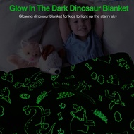 (KYEU) Dinosaur Blanket for Boys Glow in the Dark Blanket for Kids Toddler Blanket for Boys Dinosaur