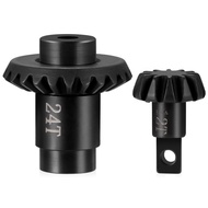 Hardened Steel 24T+12T Axle Gear for FMS FCX24 1/24 RC Crawler Car Parts