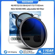 Neewer 46/49/52/55/58/62/67/72/77/82mm MRC ND Filter, Variable Neutral Density Adjustable ND Filter