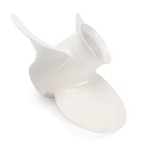 White Boat Outboard Propeller For Yamaha 20-30HP 9 7/8X10 1/2-F Aluminum Alloy 10 Spline Tooth Diame