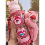 玩具草莓熊總動員奶嘴杯大人女生耐高溫玻璃奶瓶杯可愛情人節禮物