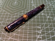 Fountain Pen Aurora Optima Auroloide Cobalt Blue GT 鋼筆墨水筆