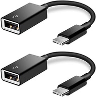 Black 2 Pack USB C to USB 2.0 Adapter Type-C OTG Cable FLEAVER Type C Male to USB A Female Adapter Compatible with Pro/Air 2019 2018 2017, Samsung Galaxy S20 S20+ Ultra Note 10 S9 S8