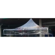 KAIN KANVAS KHEMAH 8X8/ 10X10/ 10X15 PVC TRANSPARENT/JERNIH/LUTSINAR KAIN SAHAJA