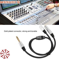 MSSUGYL 1 Split in 2 Sound Cable, Plug and Play 0.5m / 1.6ft 6.35mm Male to 6.35mm 3.5mm Female, Dur