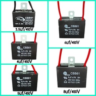 คาปาซิเตอร์ 3.5uf, 4uf, 5uf, 6uf, 8uf / 450v แบบมีสาย ตัวเก็บประจุ ใช้กับพัดลม พัดลมทั่วไป และ มอเตอ