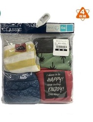 全新 日本西松屋 Elfindoll 男童內褲/底褲（4件裝）碼數：100/110/120/130/140