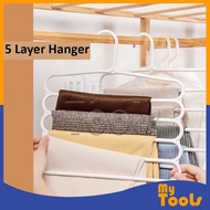 Mytools Fullhouse 5-Tier Trousers Holder Hook Scarf Wraps Shawl Ties Storage Hanger Wardrobe Shelf (BLUE)
