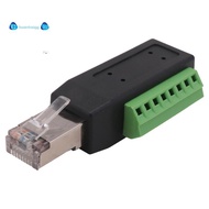 RJ45 Screw Terminal Connector RJ45 Solderless 8-Pin Terminal Block Adapter