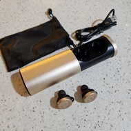 TWS Earbuds Wireless Bluetooth With Metal Case Charging Steel Design Earphone Set