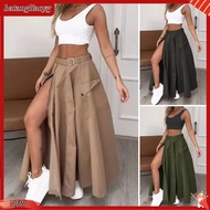 Áo sát nách chân váy dài thiết lập Phụ Nữ 2 bộ chi tiết 2pcs Áo vest nữ váy thiết lập không tay áo b