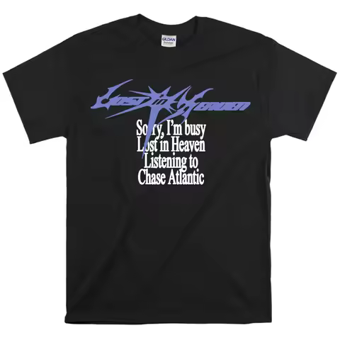 Lost in Heaven Print T-shirt Rock Band CHASE ATLANTIC Tshirts Cotton Summer Men Women Tees Graphic C