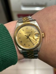 Tudor 74033 金鋼 羅馬字 全自動 膠鏡 34mm錶面 $6800