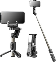 Smartphone Gimbal Stabilizer, Q18 Bluetooth Handheld Phone Gimbal with Extendable Selfie Stick Tripo