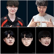 (HN - FIRE) LOL faker player hoods, faker masks, zues, gumayusi, keria, chovy masks printed on deman