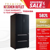 Toshiba 582L French Door Dual Inverter Refrigerator GR-RF532WE-PGY Fridge Peti Sejuk Peti Ais 冰箱 冰橱
