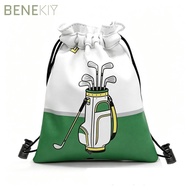 BENEKIY Golf Valuables Pouch, Waist Pouch with Hook Drawstring Golf Tee Bag, Lightweight Water-resis