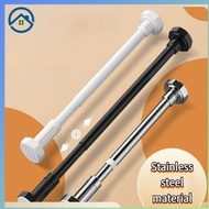 Perforation-free shower curtain rod stainless steel telescopic rod curtain rod stainless steel balcony hanging rod clothes hanging rod curtain brace Rod