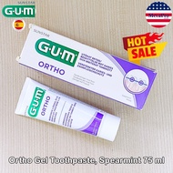 34% Sale!!! EXP02/2026 GUM® Ortho Gel Toothpaste Spearmint 75 ml ยาสีฟัน สำหรับคนจัดฟัน เนื้อเจล for