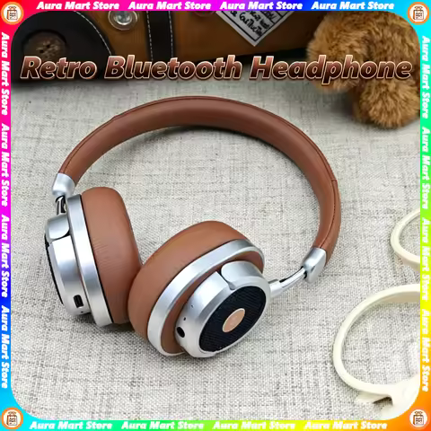 IKF Rona Retro Bluetooth Headphone Active Noise Reduction Long Battery Life Low Latency 3D Stereosco