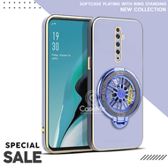 Case Oppo Reno 2F 2Z Soft Case Stand Holder Ring Fun Silicone Luxury Plating