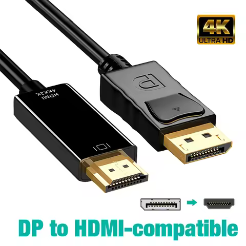 1.8M DisplayPort To HDMI Cable DP Male To Male VGA DVI HDMI Video Audio Cable 4K 1080P For Computer 