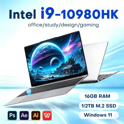 15.6" Intel Core i9 10980HK/9900U Gaming Laptop IPS 4K 16GB RAM 1TB SSD M.2 Windows 11 Pro Fingerpri