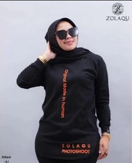 KAOS ZOLAQU TERBARU ATASAN SEMI TUNIK 100% PAKAIAN WANITA OUTFIT CLOTHING BAJU BLOUSE BLUS CASUAL SW