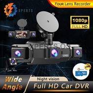 Dash Cam 4 Channel Camera Front Rear Left Right With Night Vision Parking Recording 1080 FULL HD