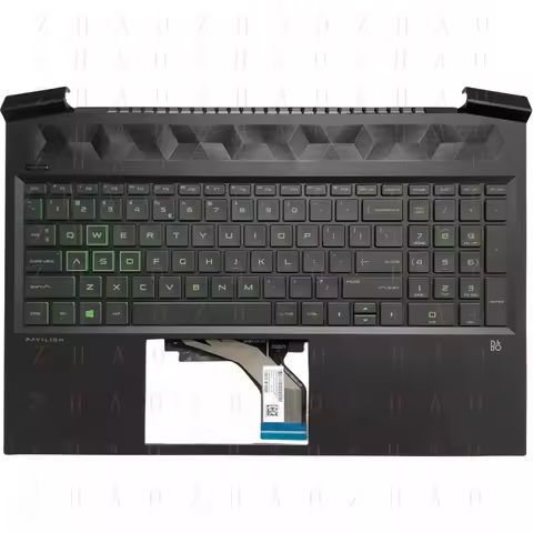 L+ For HP Pavilion Gaming 16-A 16T-A PALMREST Keyboard M02039-001 Green Backlit