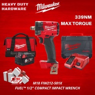 Milwaukee M18 FIW212-0X0 / 501X FUEL Compact 1/2" Stubby Impact Wrench ( New Model 2021 )