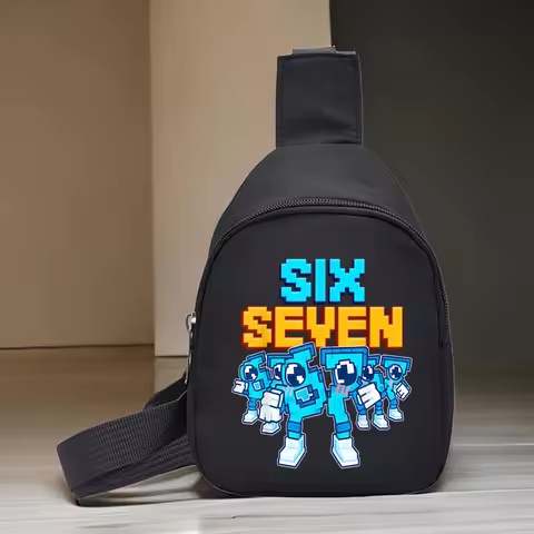 Children Chest Bag Six Seven Italian Brainrot Kids Bag for Girl Boy Daily Travel Purse Cartoon 6 7 M
